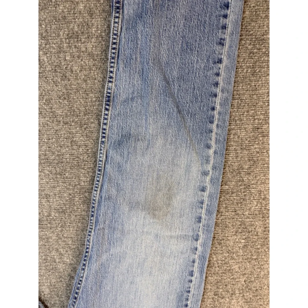 Levis 505 Mens Jeans 32x30 Blue Denim Regular‎ Fit Straight Leg Stained Vintage
